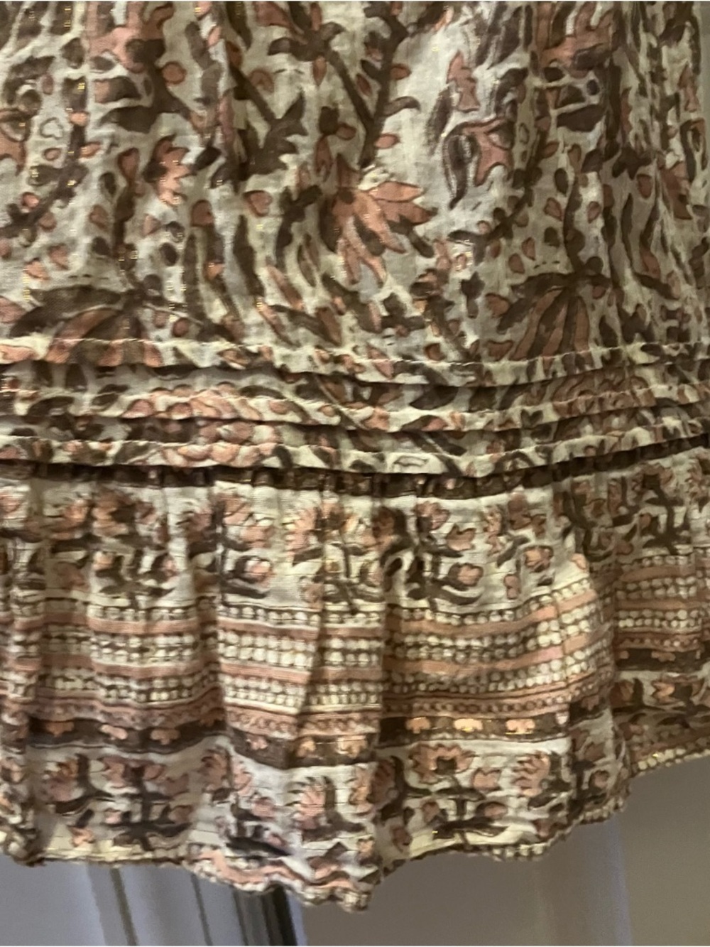 Cleobella Cherie Boho Maxi Floral Tiered Ruffle Strap Dress (Small) - Picture 11 of 16